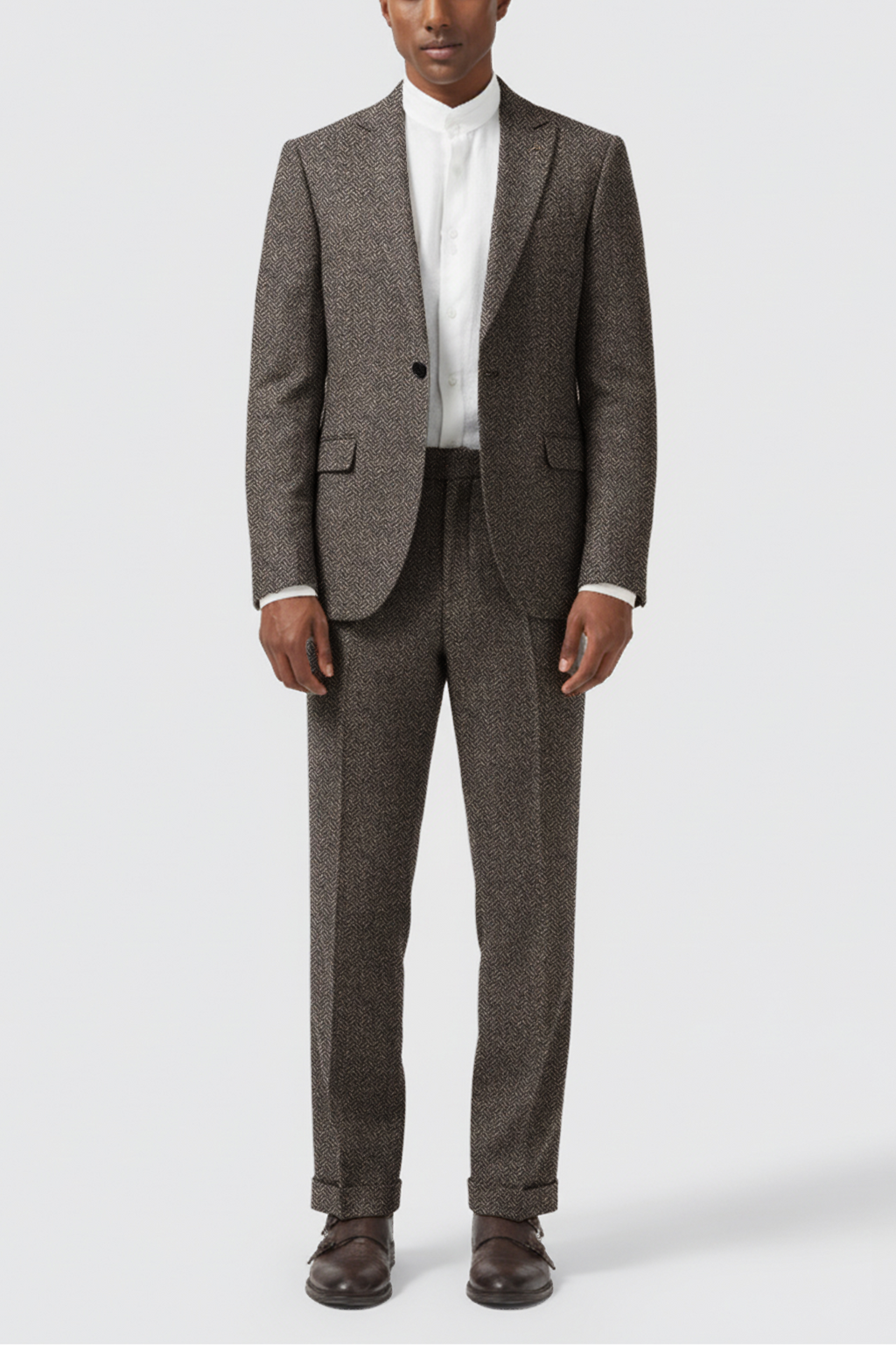Apollo Fashions Urbanwear Brookhouse slim fit grey wool suit for men