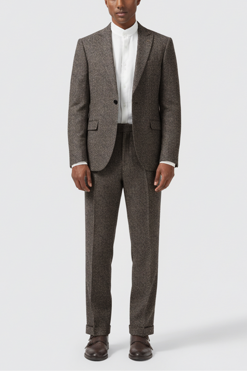 Apollo Fashions Urbanwear Brookhouse slim fit grey wool suit for men