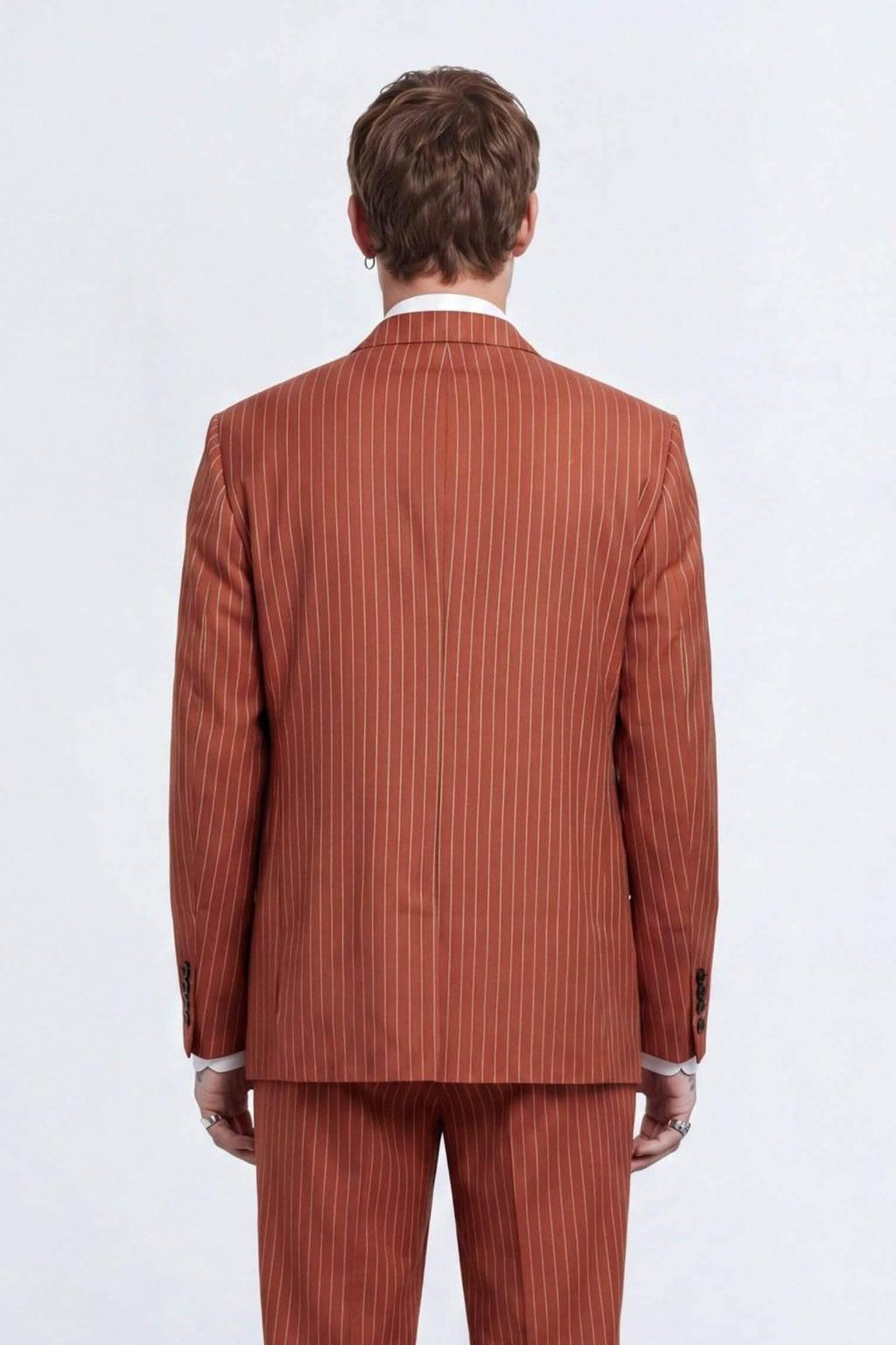 Apollo Fashions Urbanwear Syrah Relaxed Fit Double Breasted Orange Suit