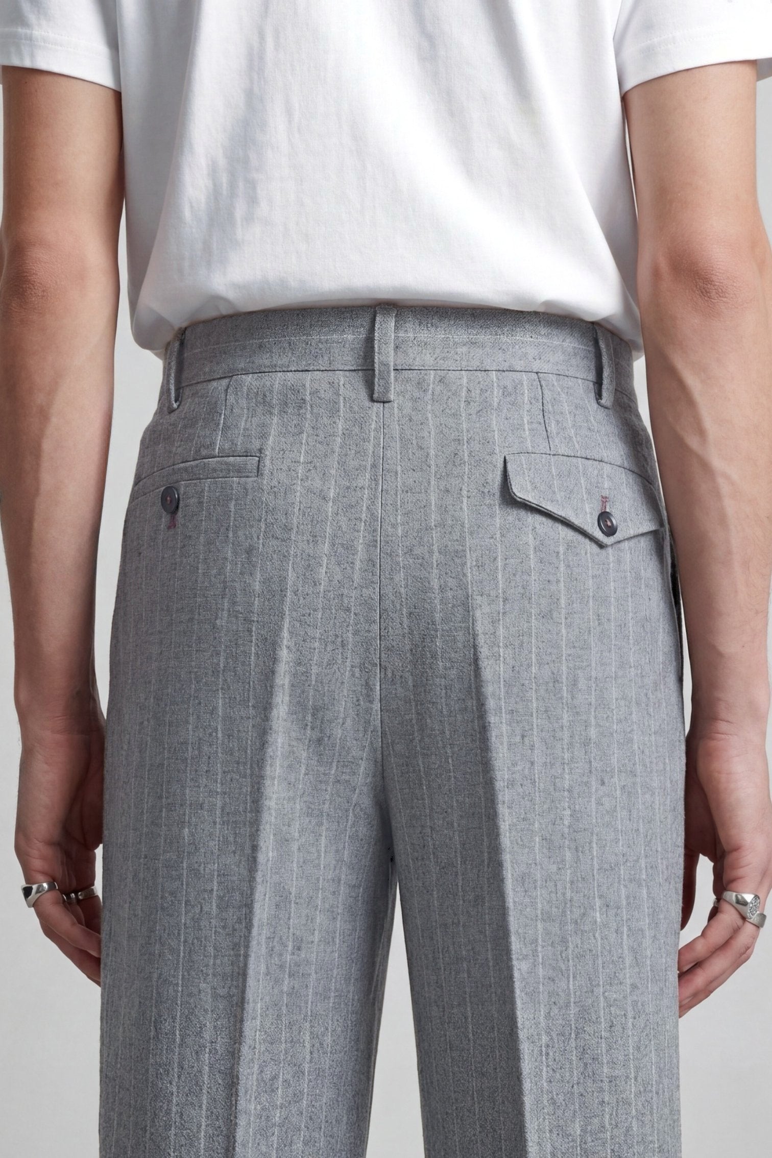 Apollo Fashions Urbanwear Tyson Relaxed Fit Grey Pinstripe Suit