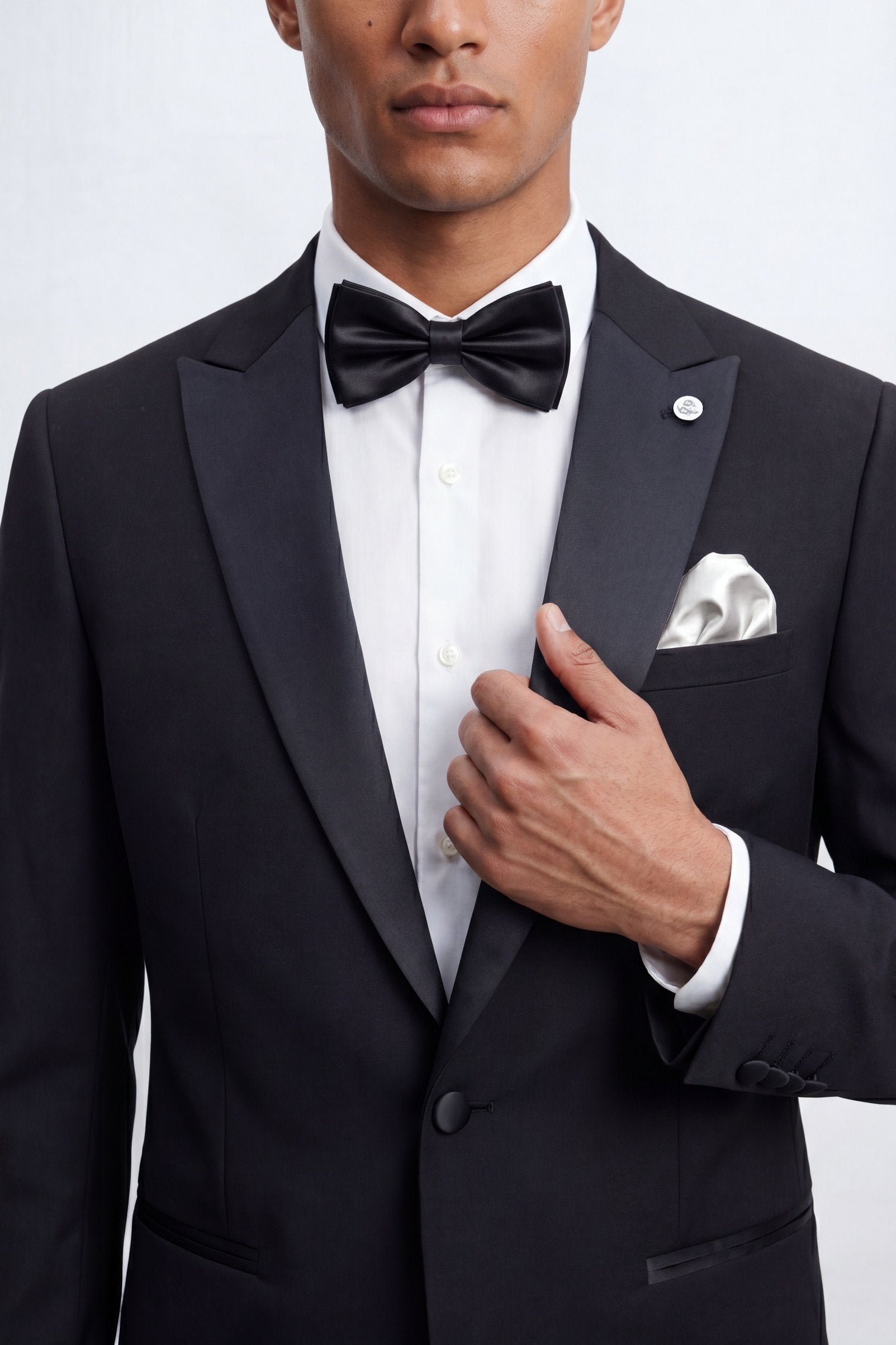 Apollo Fashions Urbanwear Kingdon Slim Fit Black Tuxedo Suit
