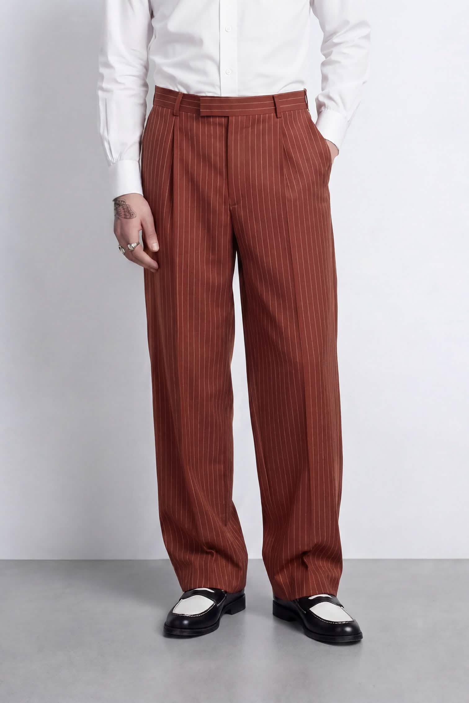 Apollo Fashions Urbanwear Syrah Relaxed Fit Double Breasted Orange Suit