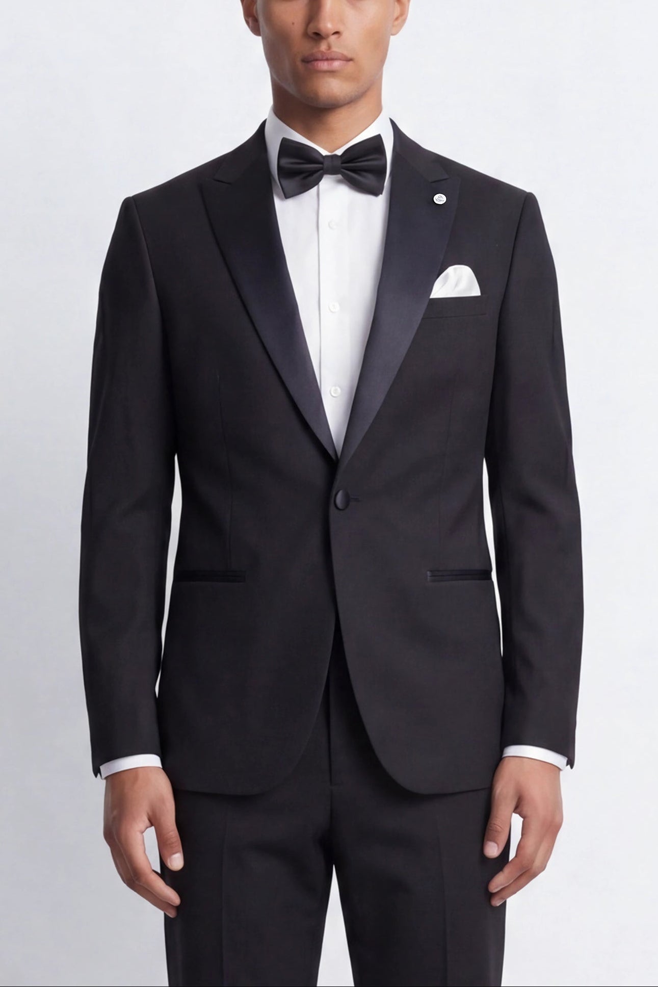 Apollo Fashions Urbanwear Kingdon Slim Fit Black Tuxedo Suit