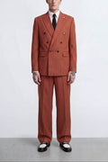 Apollo Fashions Urbanwear Syrah relaxed fit orange double breasted suit