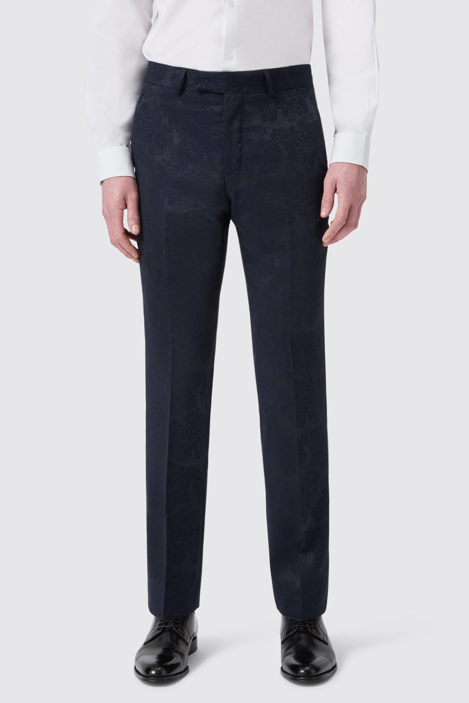 Apollo Fashions Urbanwear Minerva Slim Fit Navy Jacquard Tuxedo Suit