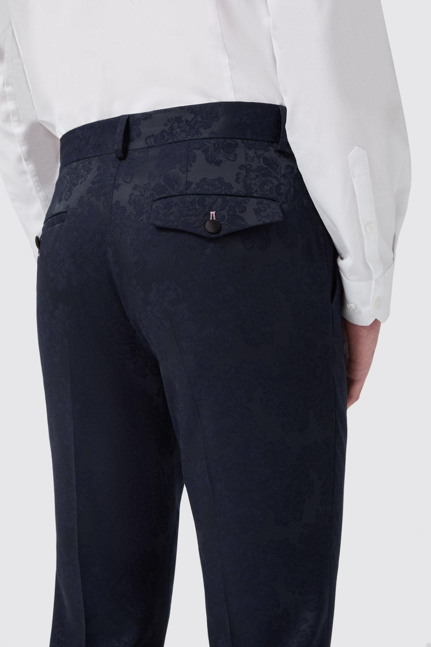 Apollo Fashions Urbanwear Minerva Slim Fit Navy Jacquard Tuxedo Suit