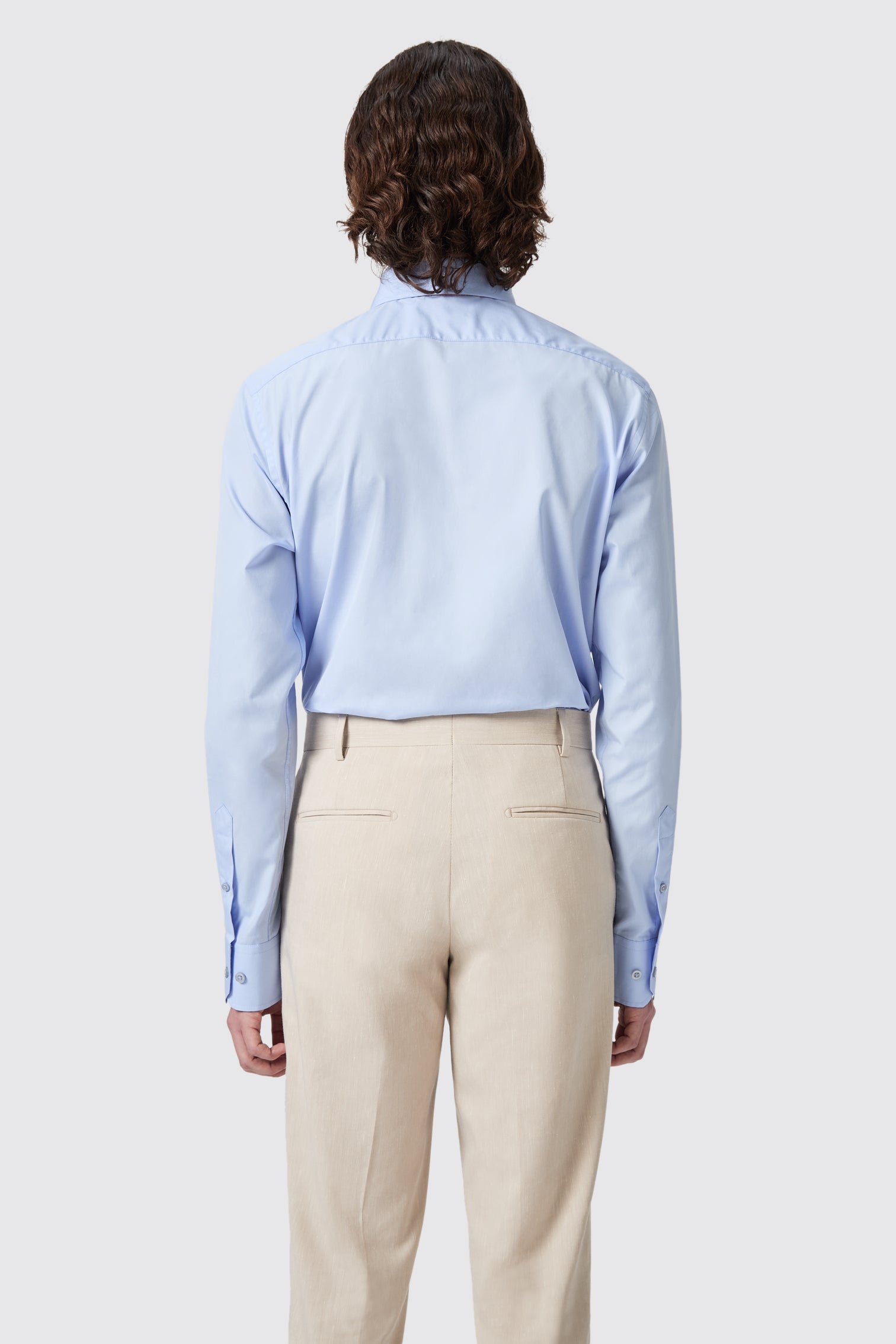 Lewes Slim Fit Blue Cotton Shirt by Apollo Fashions Urbanwear