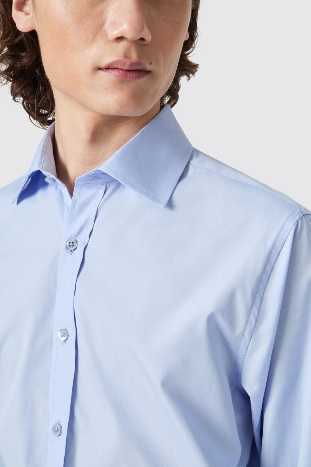 Lewes Slim Fit Blue Cotton Shirt by Apollo Fashions Urbanwear