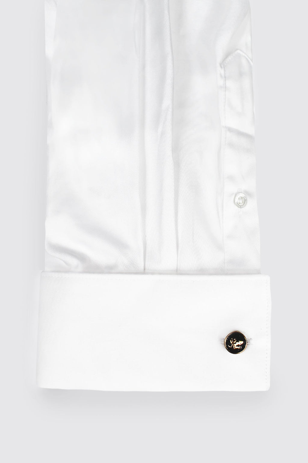 Apollo Fashions Urbanwear Leigh White Double Cuff Shirt with Gold Studded Collar