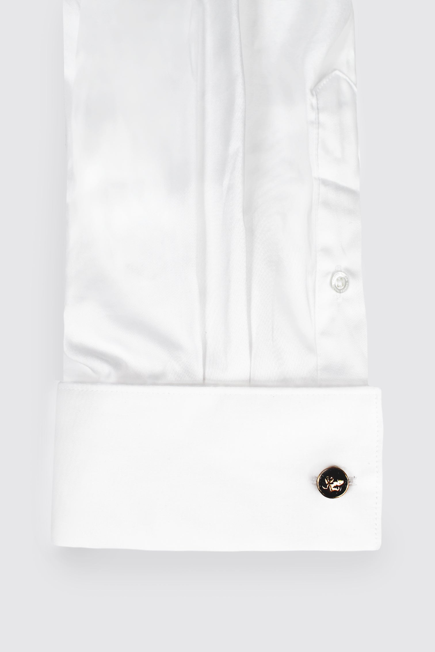 Apollo Fashions Urbanwear Leigh White Double Cuff Shirt with Gold Studded Collar